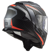 Kaciga LS2 Full Face FF800 STORM II RACER mat titanium narandžasta sa naočarima XL