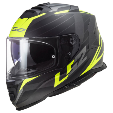 Kaciga LS2 Full Face FF800 STORM II NERVE mat crno žuta sa naočarima XL