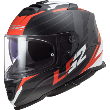 Kaciga LS2 Full Face FF800 STORM II NERVE mat crno crvena sa naočarima S