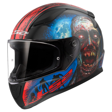 Kaciga LS2 Full Face FF353 RAPID II ZOMBIE crno crvena 3XL