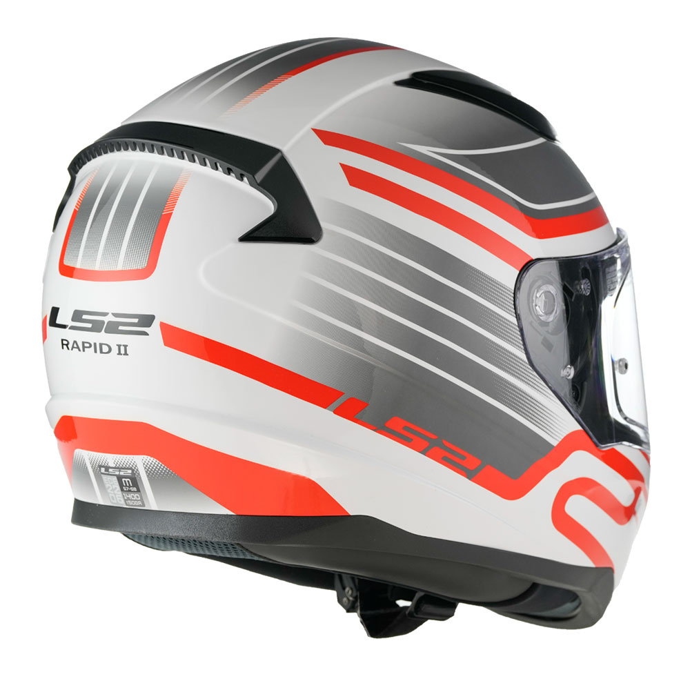 Kaciga LS2 Full Face FF353 RAPID II CIRCUIT  belo crvena XXL