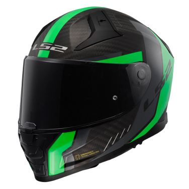Kaciga LS2 Full Face FF811 VECTOR II CARBON GRID mat crno zelena sa naočarima XL