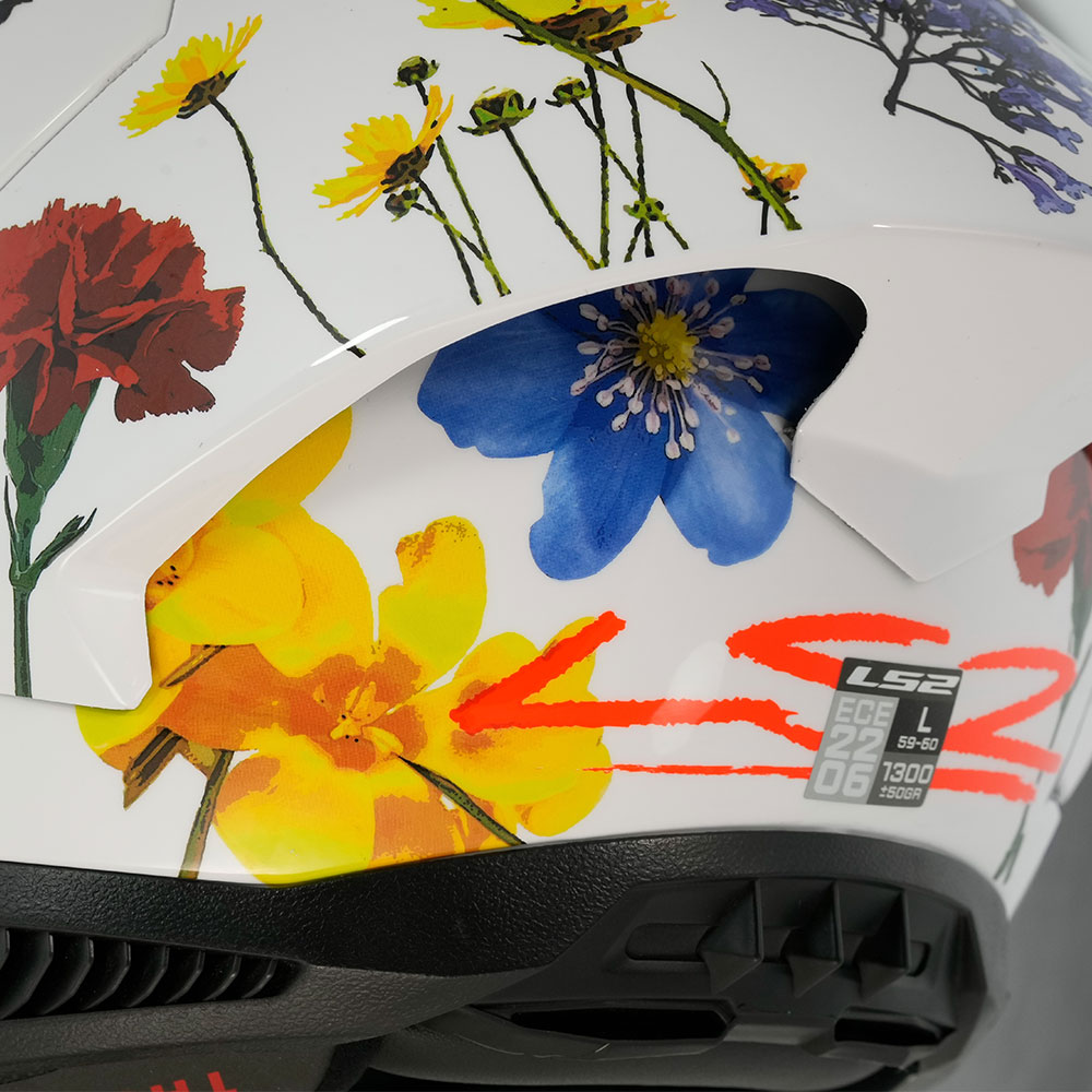 Kaciga LS2 Full Face FF805 THUNDER GP AERO CARBON FLOWERS bela