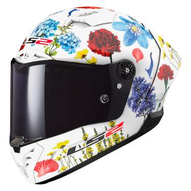 Kaciga LS2 Full Face FF805 THUNDER GP AERO CARBON FLOWERS bela