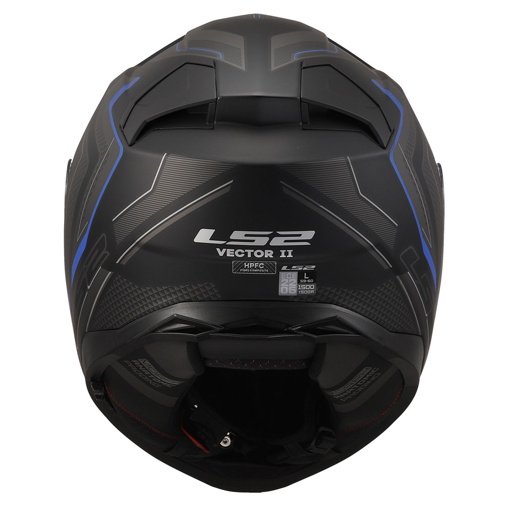 Kaciga LS2 Full Face FF811 VECTOR II ALIZER crno plava sa naočarima 3XL
