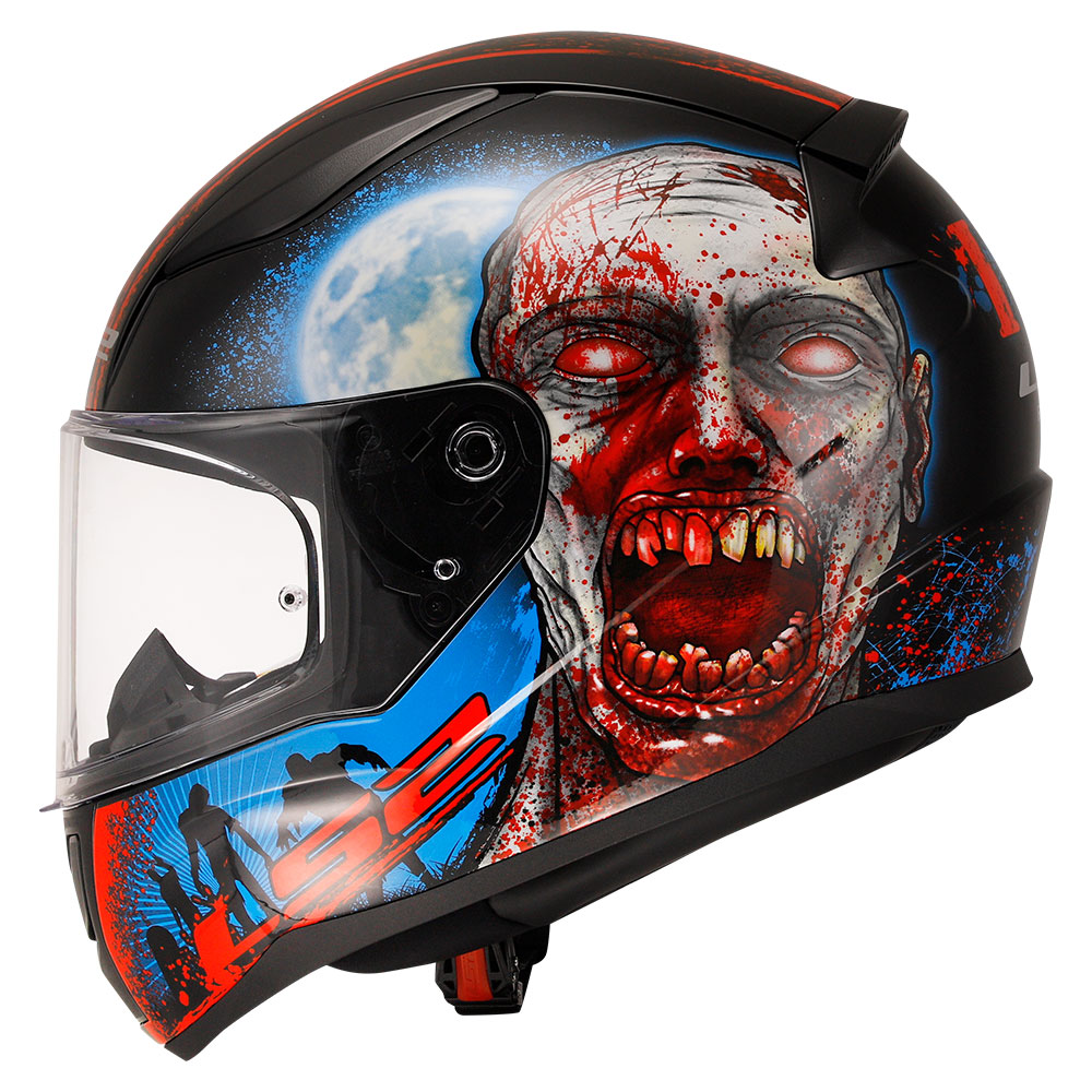 Kaciga LS2 Full Face FF353 RAPID II ZOMBIE crno crvena M