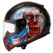 Kaciga LS2 Full Face FF353 RAPID II ZOMBIE crno crvena S