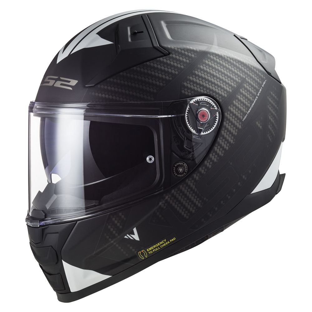 Kaciga LS2 Full Face FF811 VECTOR II  SPLITTER crno bela sa naočarima 4XL
