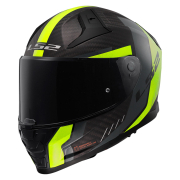 Kaciga LS2 Full Face FF811 VECTOR II CARBON GRID mat crno žuta sa naočarima XL