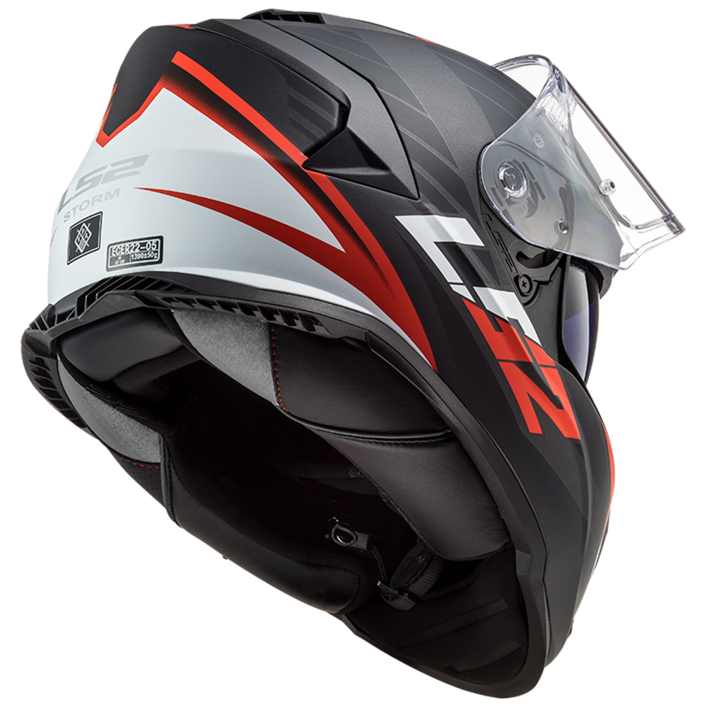 Kaciga LS2 Full Face FF800 STORM II NERVE mat crno crvena sa naočarima XL