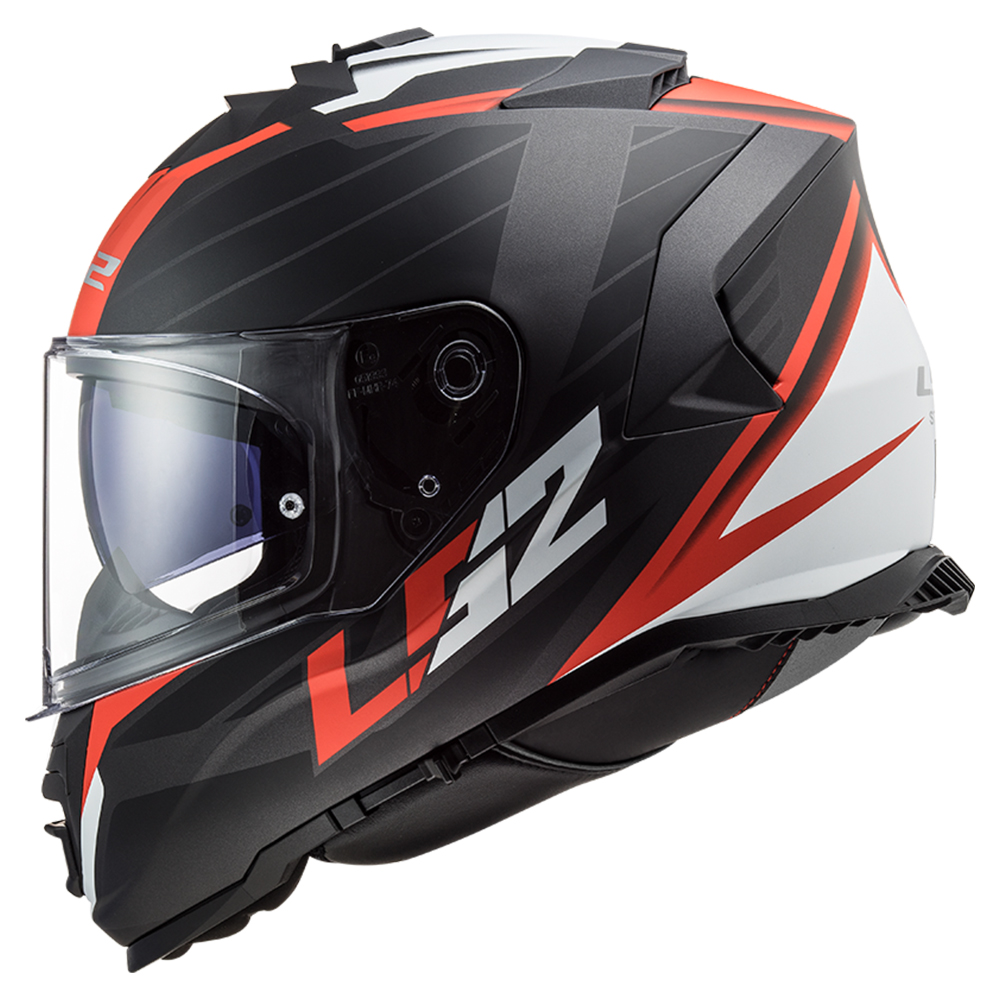 Kaciga LS2 Full Face FF800 STORM II NERVE mat crno crvena sa naočarima XL