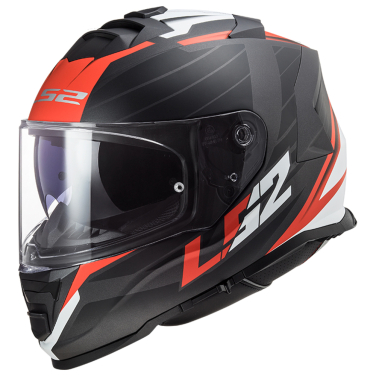 Kaciga LS2 Full Face FF800 STORM II NERVE mat crno crvena sa naočarima XXL