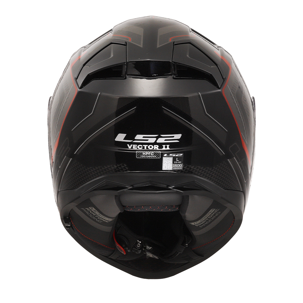 Kaciga LS2 Full Face FF811 VECTOR II ALIZER crno crvena sa naočarima L