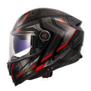 Kaciga LS2 Full Face FF811 VECTOR II ALIZER crno crvena sa naočarima L