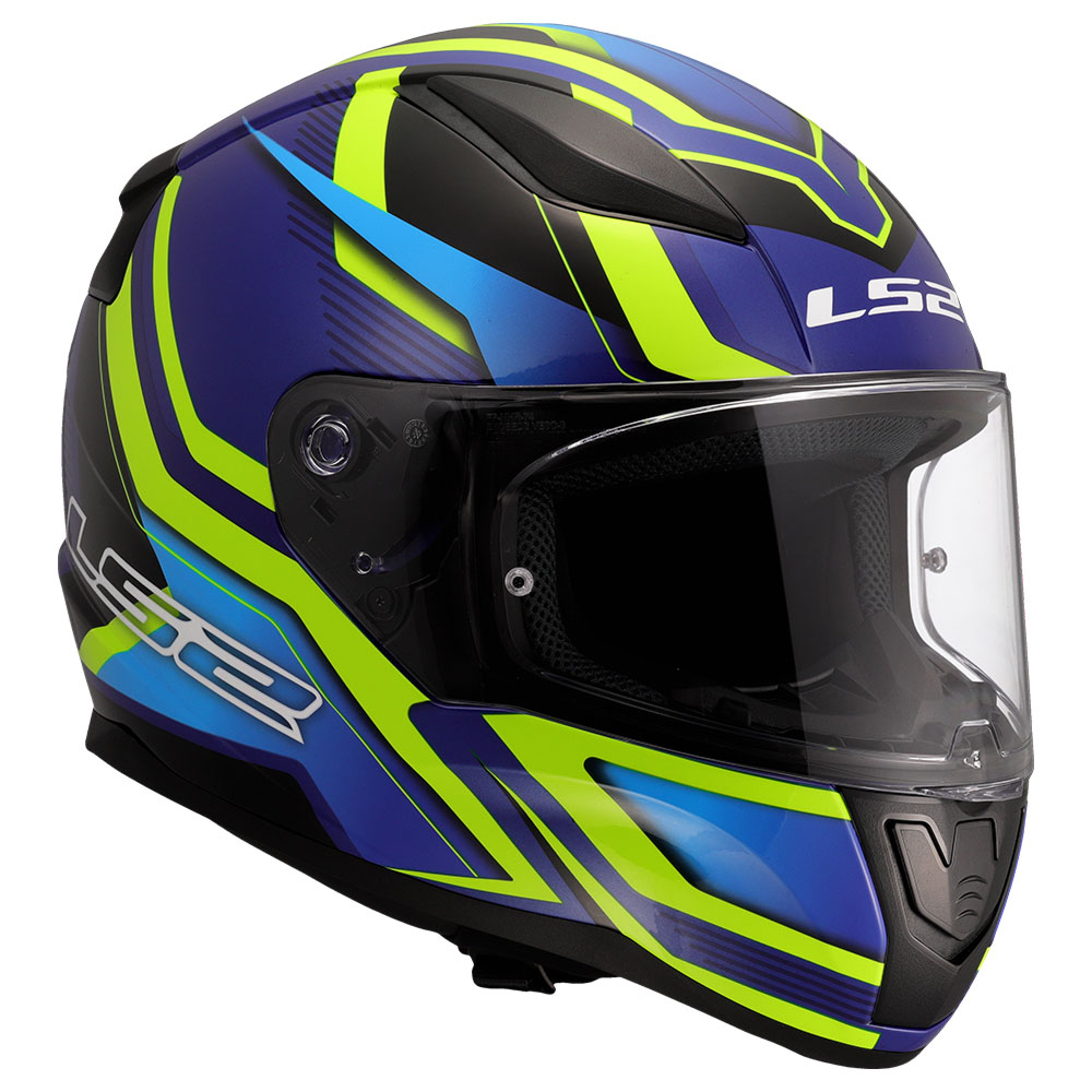 Kaciga LS2 Full Face FF353 RAPID II FLITZ žuto plava XL