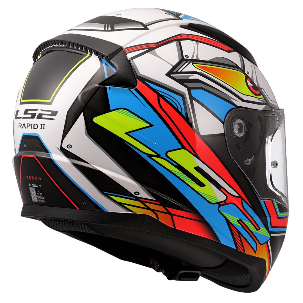 Kaciga LS2 Full Face FF353 RAPID II XDRON belo narandžasta M