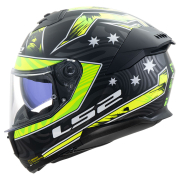 Kaciga LS2 Full Face FF808 STREAM II GALDAM crno žuta sa naočarima L