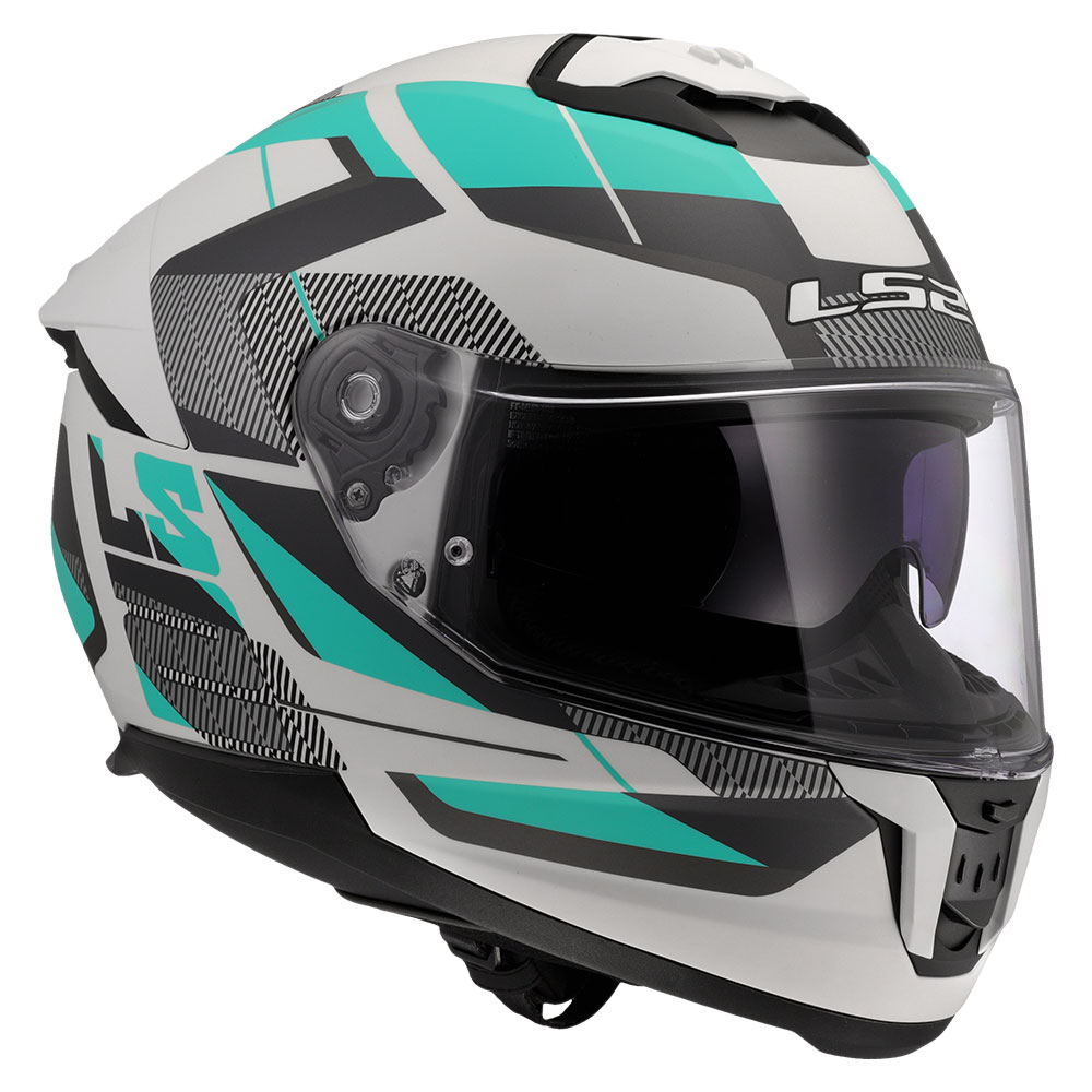 Kaciga LS2 Full Face FF808 STREAM II ROAD CYAN svetlo siva sa naočarima XL