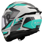 Kaciga LS2 Full Face FF808 STREAM II ROAD CYAN svetlo siva sa naočarima XL
