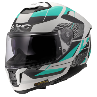 Kaciga LS2 Full Face FF808 STREAM II ROAD CYAN svetlo siva sa naočarima XL