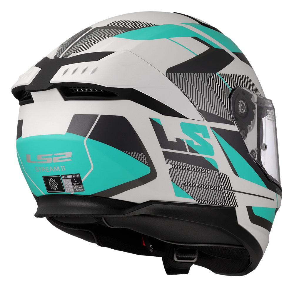 Kaciga LS2 Full Face FF808 STREAM II ROAD CYAN svetlo siva sa naočarima XL