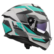 Kaciga LS2 Full Face FF808 STREAM II ROAD CYAN svetlo siva sa naočarima XL