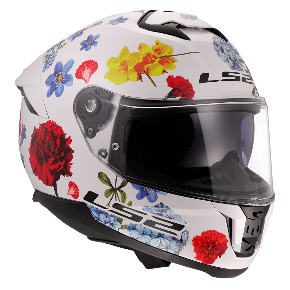 Kaciga LS2 Full Face FF808 STREAM II FLOWERS bela sa naočarima S