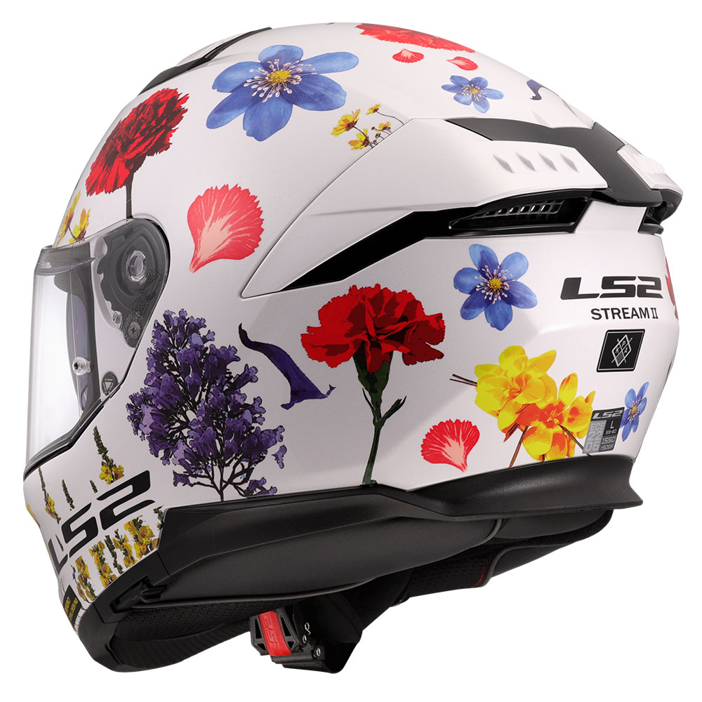 Kaciga LS2 Full Face FF808 STREAM II FLOWERS bela sa naočarima S