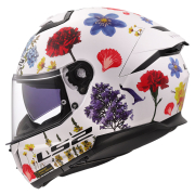Kaciga LS2 Full Face FF808 STREAM II FLOWERS bela sa naočarima XL