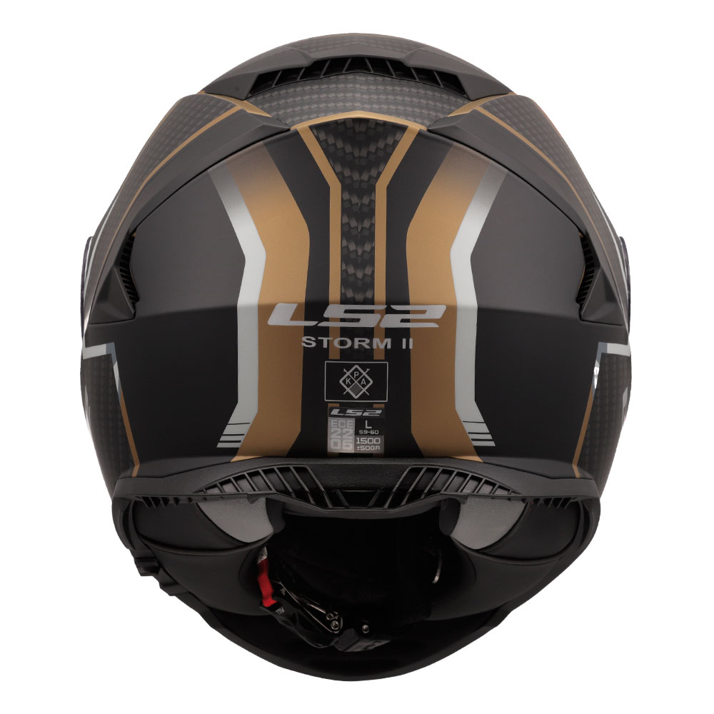Kaciga LS2 Full Face FF800 STORM II TRACKER crno zlatna L