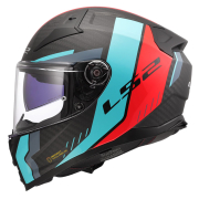 Kaciga LS2 Full Face FF811 VECTOR II CARBON GRID plavo crvena sa naočarima L