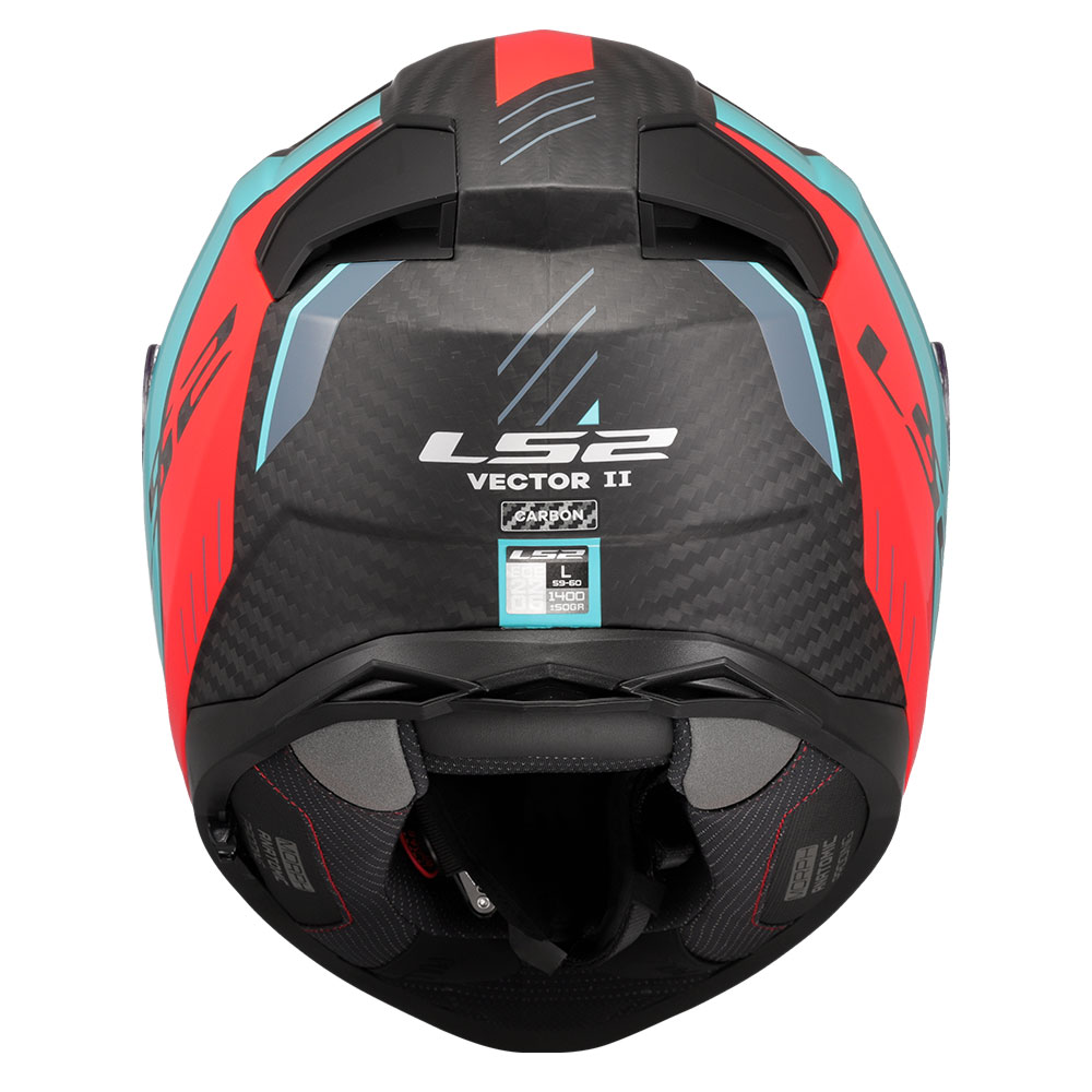 Kaciga LS2 Full Face FF811 VECTOR II CARBON GRID plavo crvena sa naočarima L