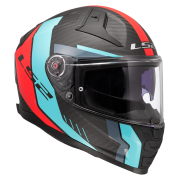 Kaciga LS2 Full Face FF811 VECTOR II CARBON GRID plavo crvena sa naočarima L