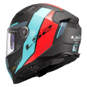 Kaciga LS2 Full Face FF811 VECTOR II CARBON GRID plavo crvena sa naočarima L