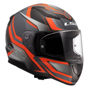 Kaciga LS2 Full Face FF353 RAPID II FLITZ narandžasto siva XL