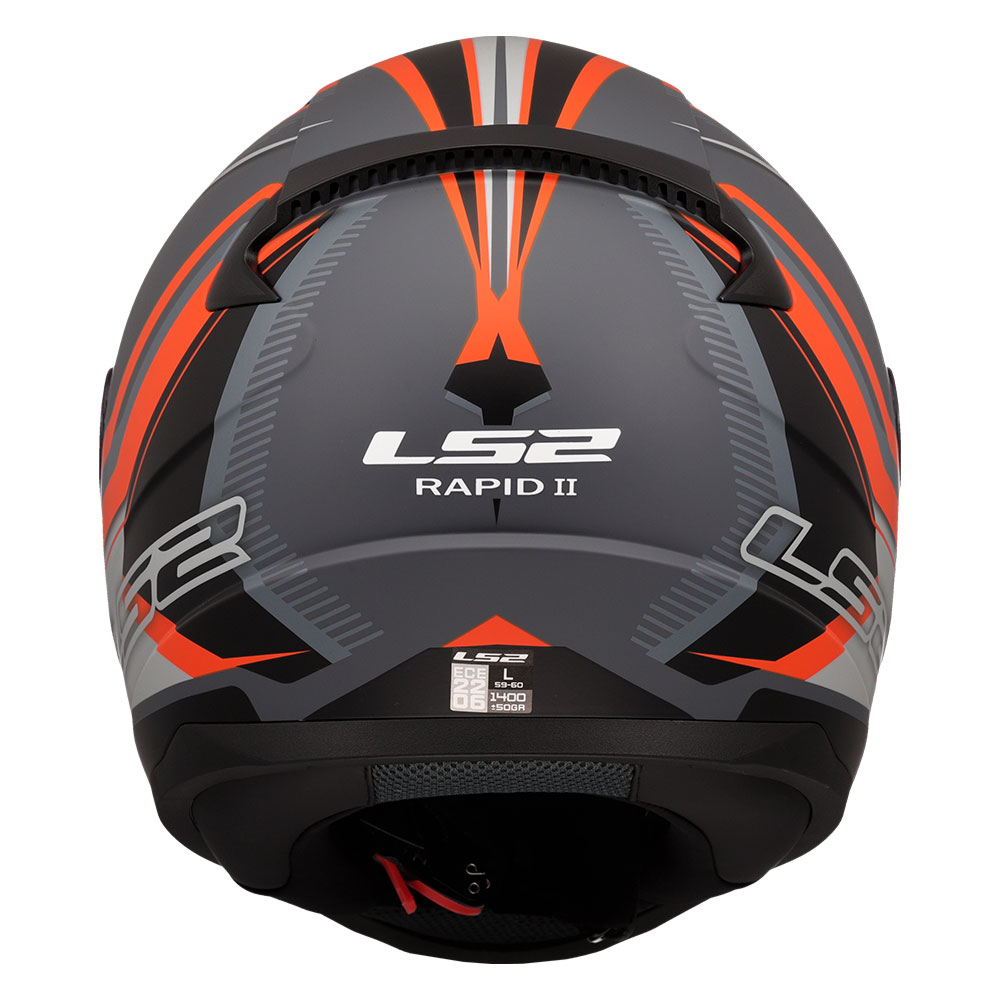 Kaciga LS2 Full Face FF353 RAPID II FLITZ narandžasto siva L