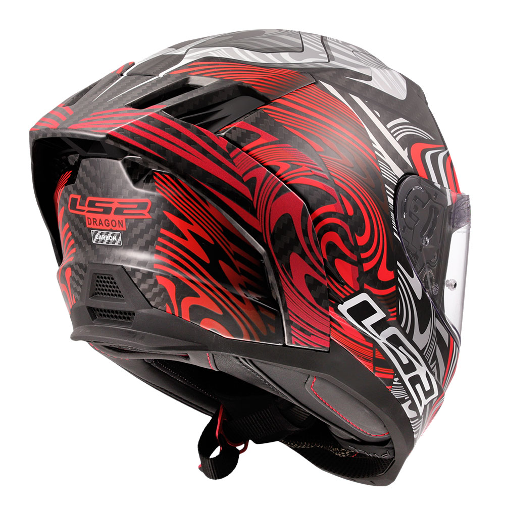 Kaciga LS2 Full Face FF807 DRAGON CARBON ENTHUM crvena XXL