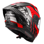 Kaciga LS2 Full Face FF807 DRAGON CARBON TRAX crvena 3XL