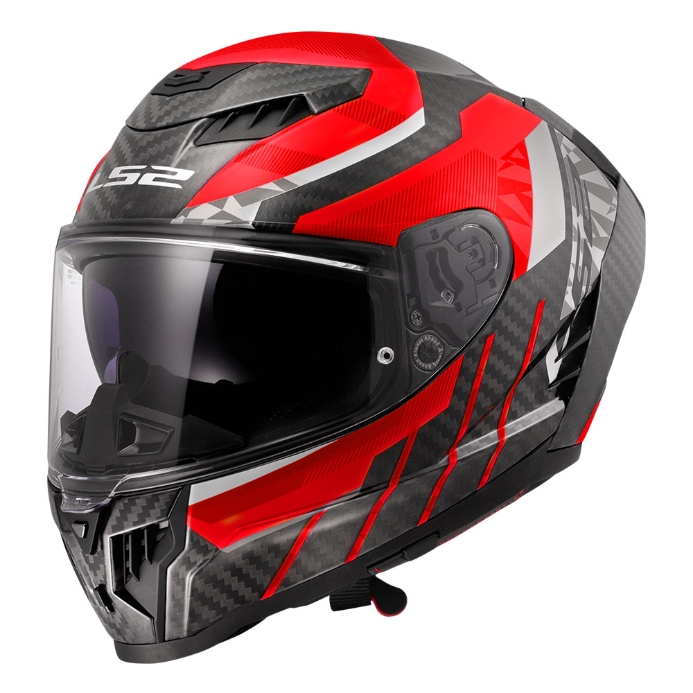 Kaciga LS2 Full Face FF807 DRAGON CARBON TRAX crvena 3XL