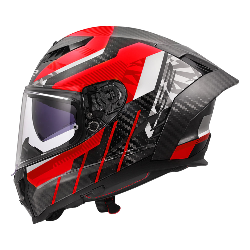 Kaciga LS2 Full Face FF807 DRAGON CARBON TRAX crvena XXL