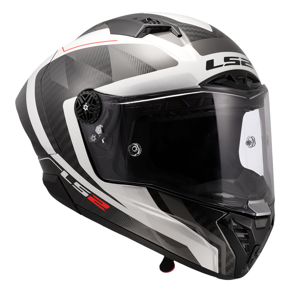 Kaciga LS2 Full Face FF805 THUNDER CARBON GP AERO RAUTE belo siva XL