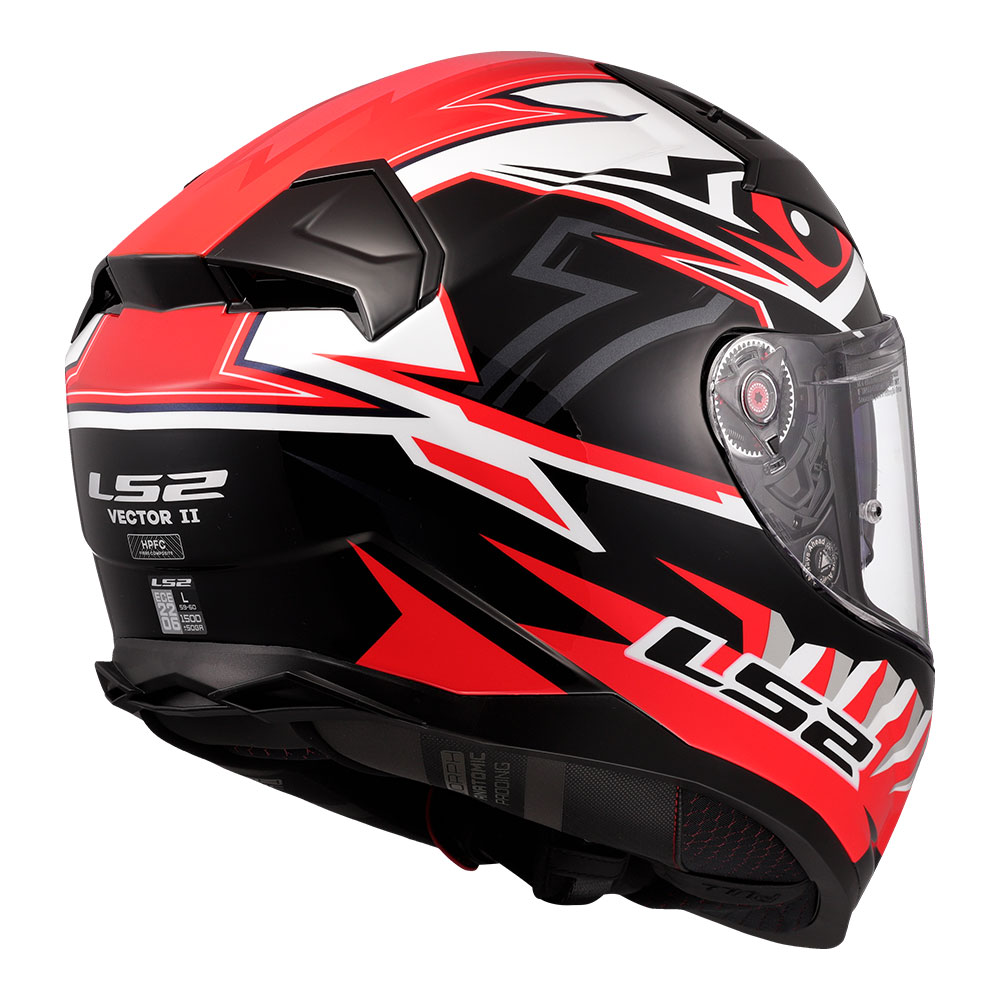 Kaciga LS2 Full Face FF811 VECTOR II BUNDRI crno crvena XL