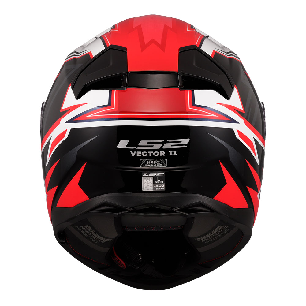 Kaciga LS2 Full Face FF811 VECTOR II BUNDRI crno crvena M