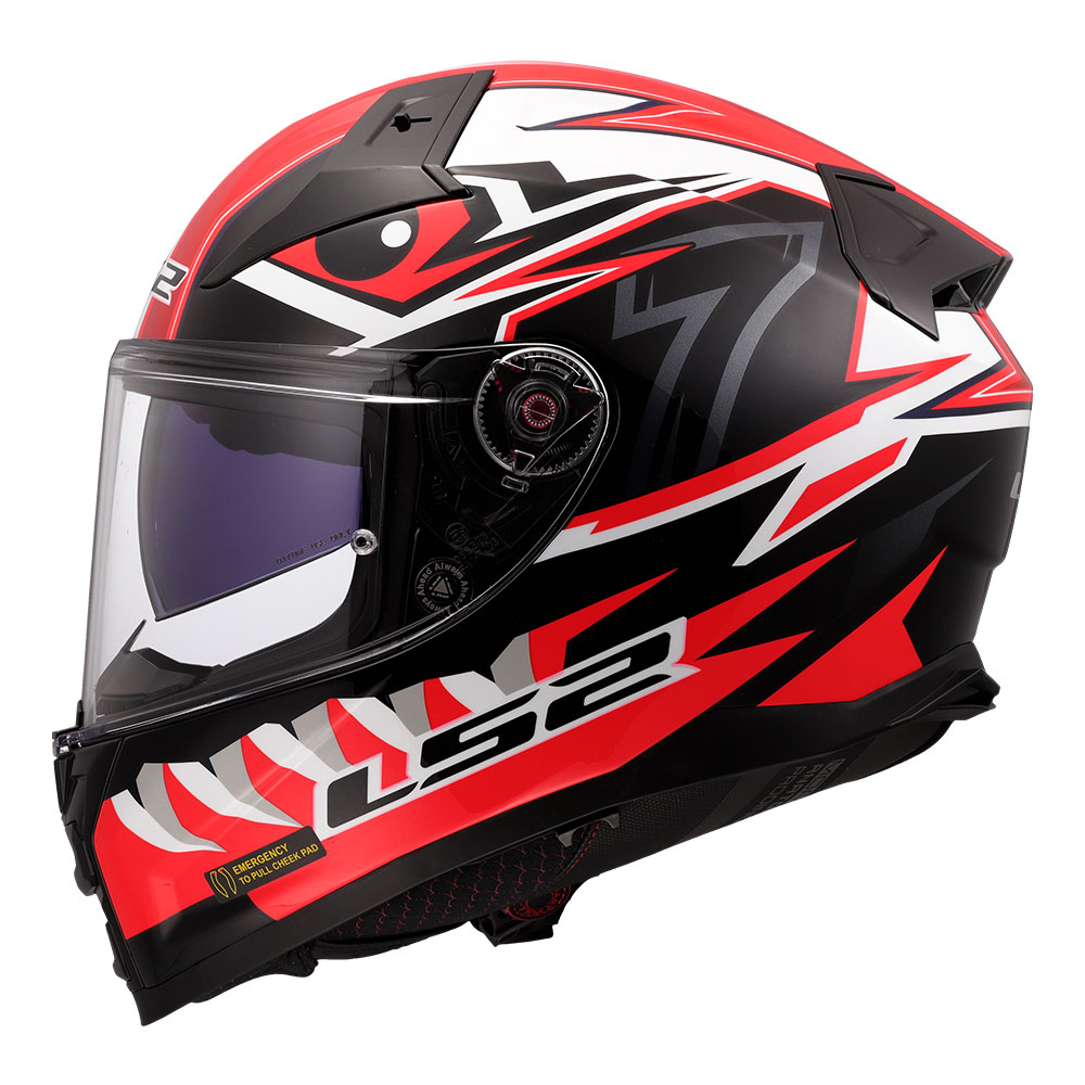 Kaciga LS2 Full Face FF811 VECTOR II BUNDRI crno crvena M