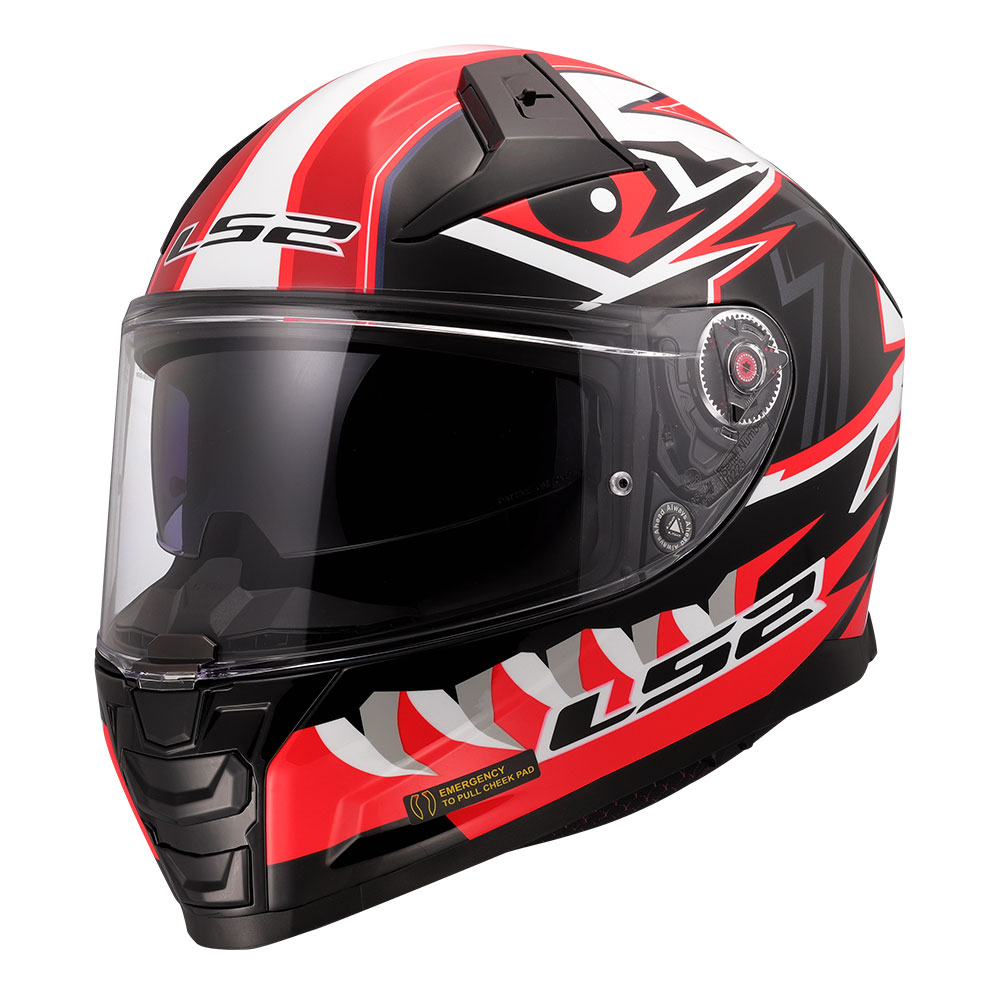 Kaciga LS2 Full Face FF811 VECTOR II BUNDRI crno crvena M