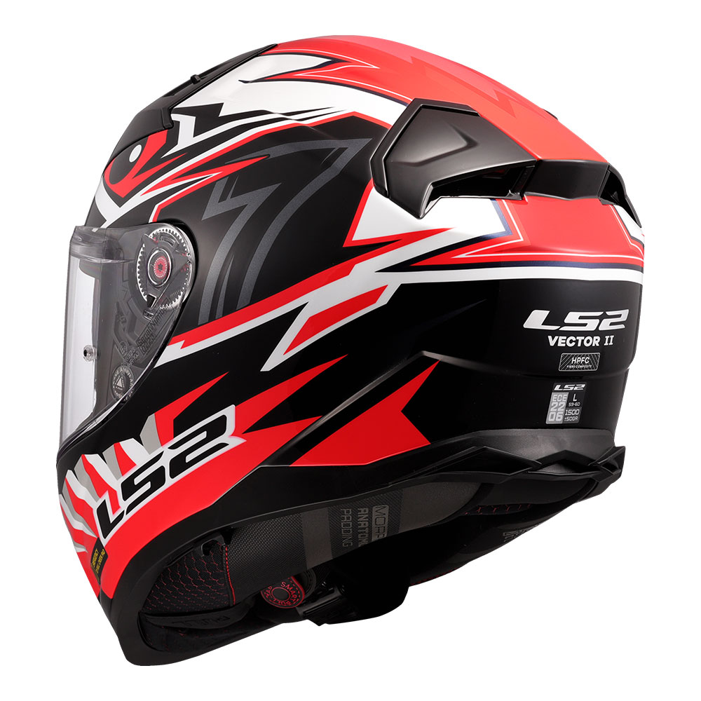 Kaciga LS2 Full Face FF811 VECTOR II BUNDRI crno crvena