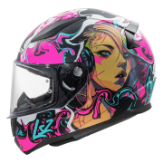 Kaciga LS2 Full Face FF353 RAPID II CYBERG ljubičasta M