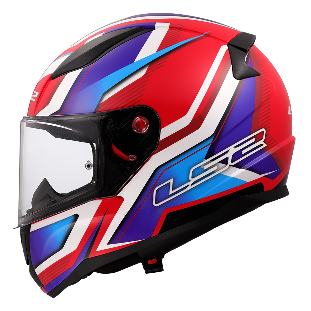 Kaciga LS2 Full Face FF353 RAPID II FLITZ belo plavo crvena L