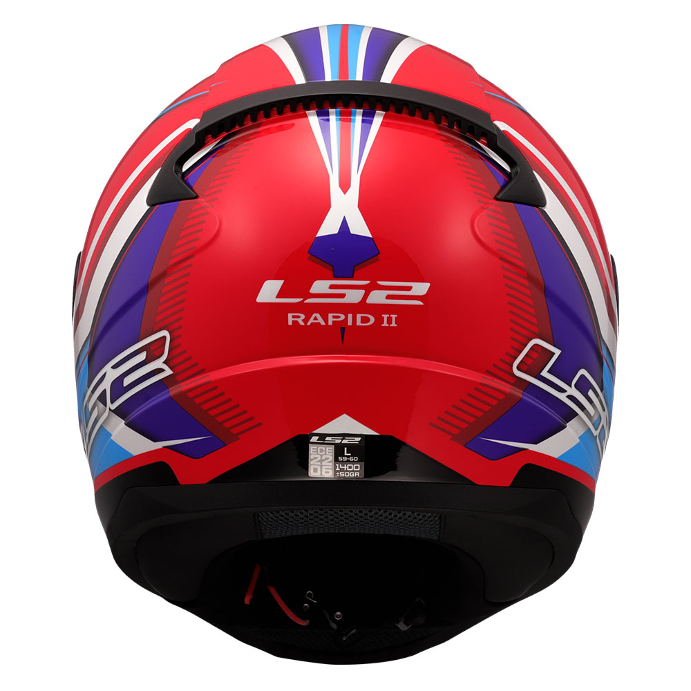 Kaciga LS2 Full Face FF353 RAPID II FLITZ belo plavo crvena L