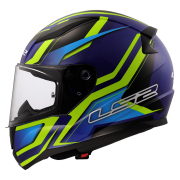 Kaciga LS2 Full Face FF353 RAPID II FLITZ žuto plava 3XL